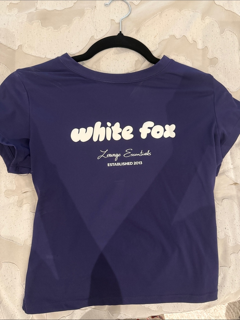 White Fox Boutique Purple Short Sleeve Logo Tee